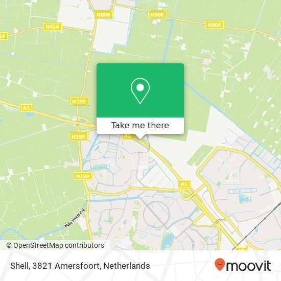 Shell, 3821 Amersfoort map