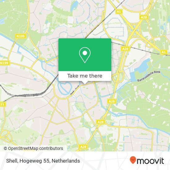 Shell, Hogeweg 55 map