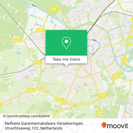 Nefkens Garantiemakelaars Verzekeringen, Utrechtseweg 102 map