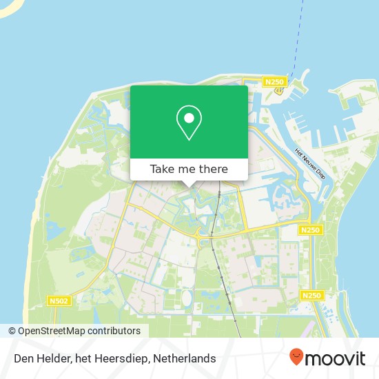 Den Helder, het Heersdiep map