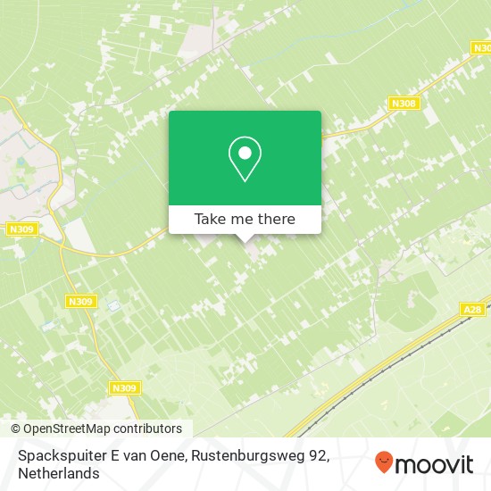 Spackspuiter E van Oene, Rustenburgsweg 92 map