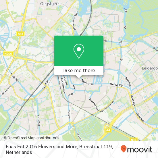 Faas Est.2016 Flowers and More, Breestraat 119 map