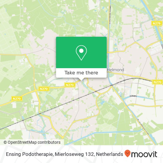 Ensing Podotherapie, Mierloseweg 132 map