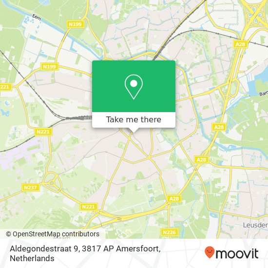 Aldegondestraat 9, 3817 AP Amersfoort map