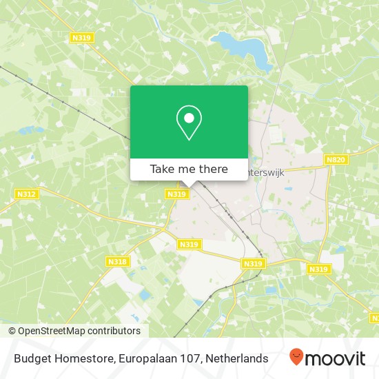 Budget Homestore, Europalaan 107 Karte