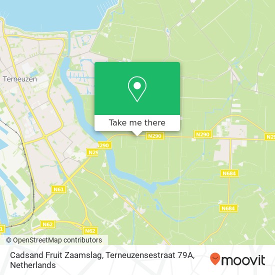 Cadsand Fruit Zaamslag, Terneuzensestraat 79A map