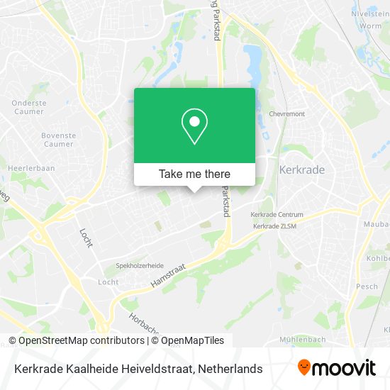 Kerkrade Kaalheide Heiveldstraat map