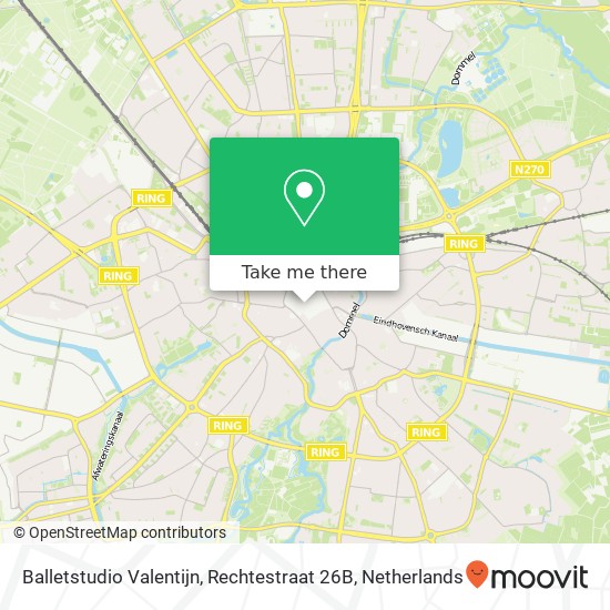 Balletstudio Valentijn, Rechtestraat 26B Karte