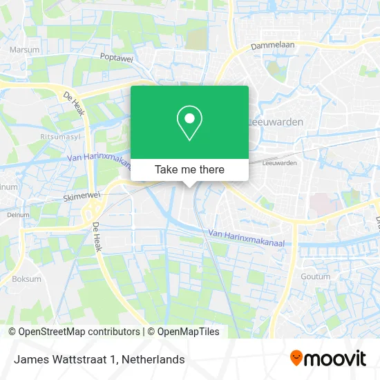 James Wattstraat 1 map
