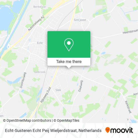 Echt-Susteren Echt Peij Wieljerdstraat map