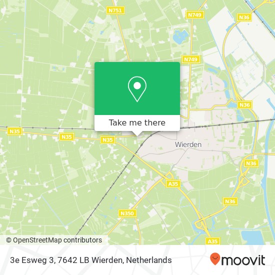 3e Esweg 3, 7642 LB Wierden map