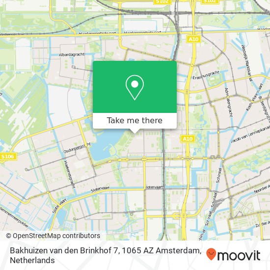 Bakhuizen van den Brinkhof 7, 1065 AZ Amsterdam map