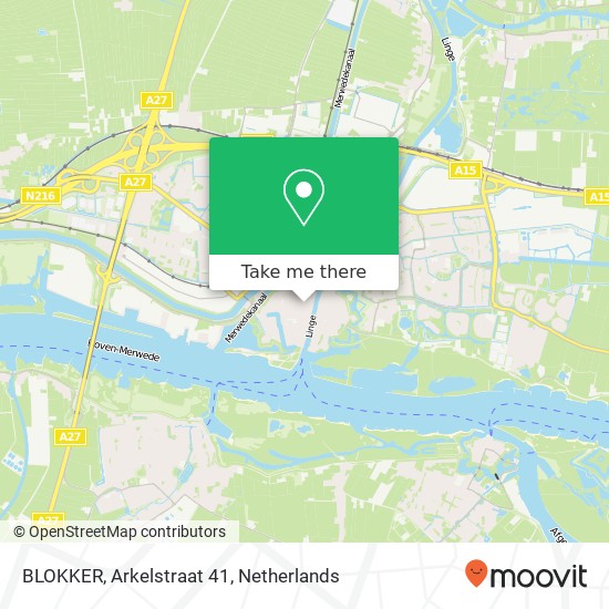BLOKKER, Arkelstraat 41 map
