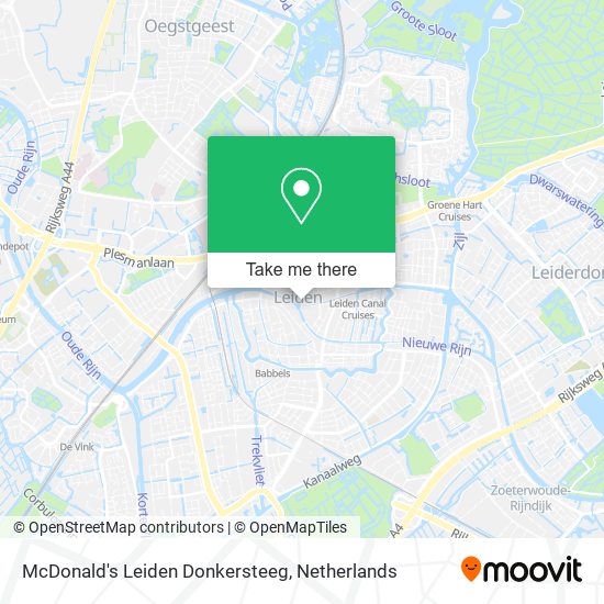 McDonald's Leiden Donkersteeg map