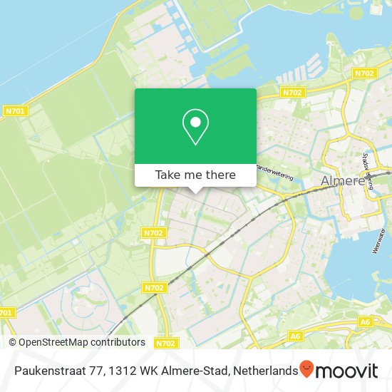 Paukenstraat 77, 1312 WK Almere-Stad map