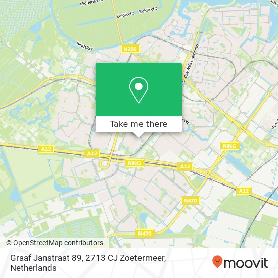 Graaf Janstraat 89, 2713 CJ Zoetermeer Karte