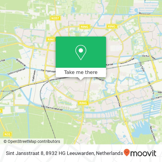 Sint Jansstraat 8, 8932 HG Leeuwarden map