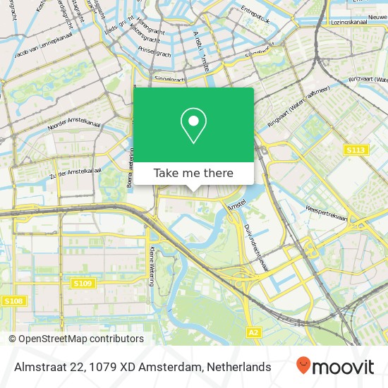 Almstraat 22, 1079 XD Amsterdam Karte