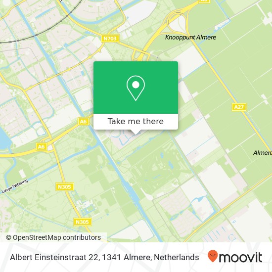 Albert Einsteinstraat 22, 1341 Almere map