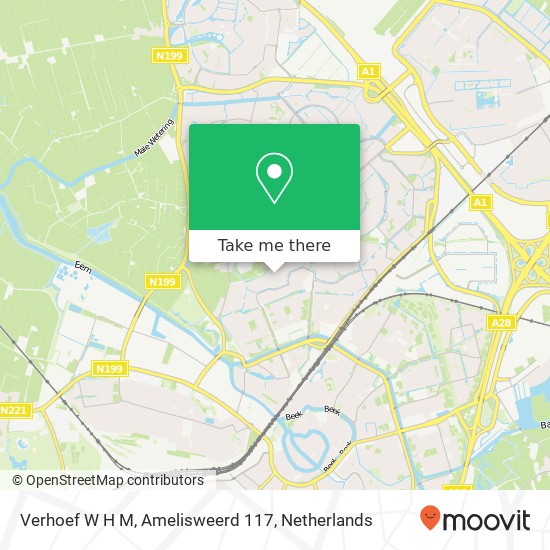 Verhoef W H M, Amelisweerd 117 map