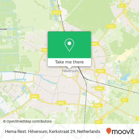 Hema Rest. Hilversum, Kerkstraat 29 map