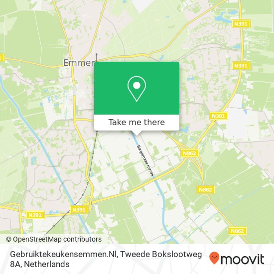 Gebruiktekeukensemmen.Nl, Tweede Bokslootweg 8A map