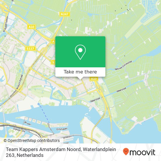 Team Kappers Amsterdam Noord, Waterlandplein 263 Karte