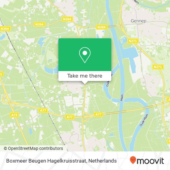 Boxmeer Beugen Hagelkruisstraat map