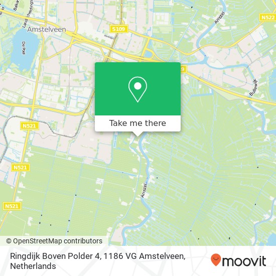 Ringdijk Boven Polder 4, 1186 VG Amstelveen map