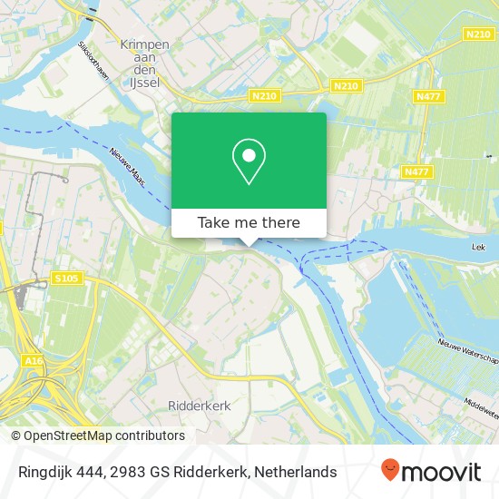 Ringdijk 444, 2983 GS Ridderkerk map