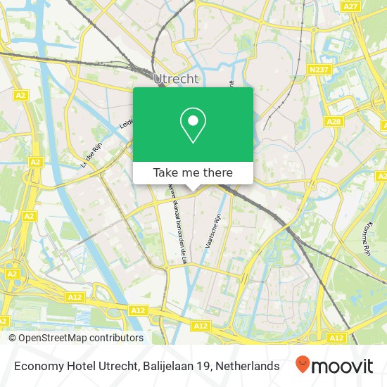 Economy Hotel Utrecht, Balijelaan 19 Karte