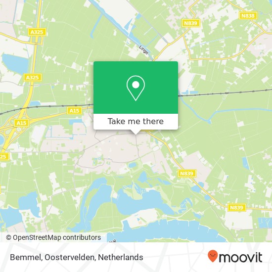 Bemmel, Oostervelden map