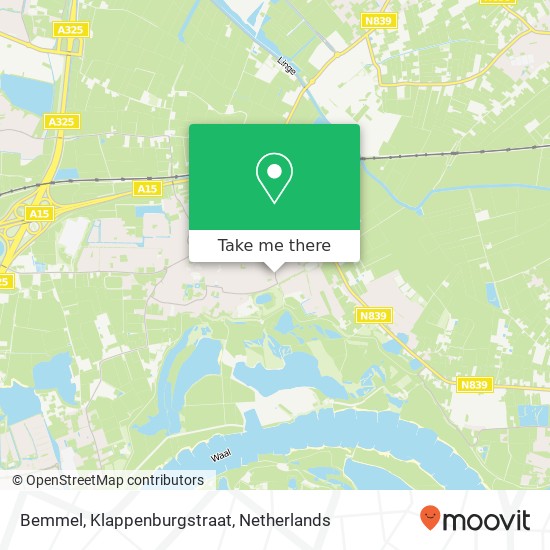 Bemmel, Klappenburgstraat Karte