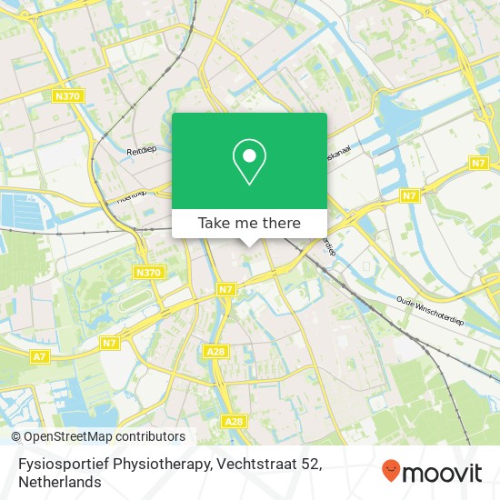 Fysiosportief Physiotherapy, Vechtstraat 52 map