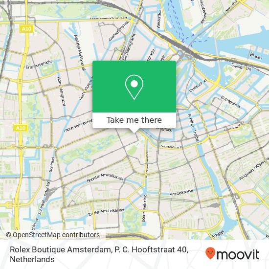 Rolex Boutique Amsterdam, P. C. Hooftstraat 40 Karte
