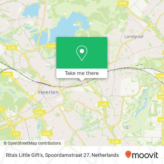 Rita's Little Gift's, Spoordamstraat 27 map