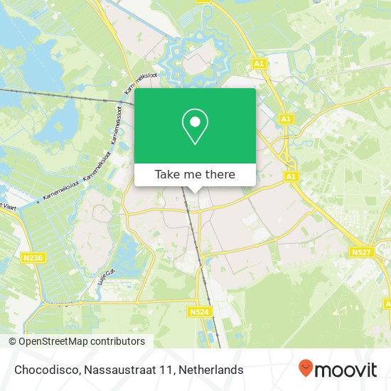 Chocodisco, Nassaustraat 11 map