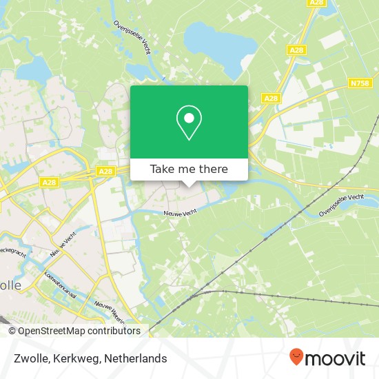 Zwolle, Kerkweg Karte