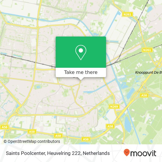 Saints Poolcenter, Heuvelring 222 map