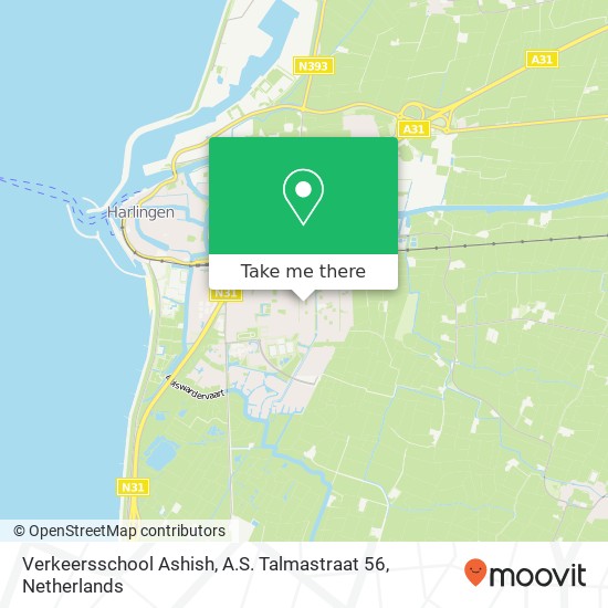 Verkeersschool Ashish, A.S. Talmastraat 56 map