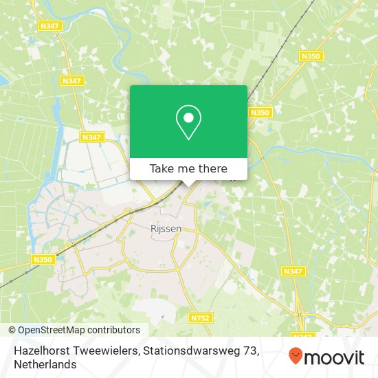 Hazelhorst Tweewielers, Stationsdwarsweg 73 map