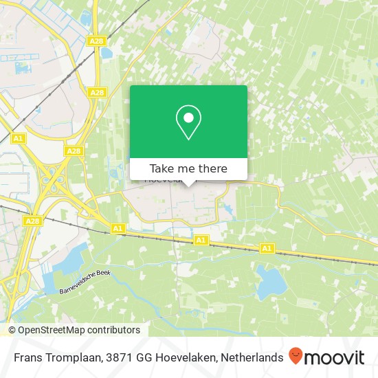 Frans Tromplaan, 3871 GG Hoevelaken map