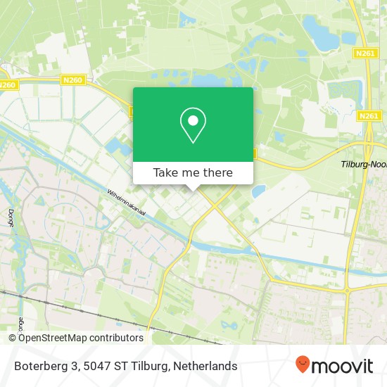 Boterberg 3, 5047 ST Tilburg Karte