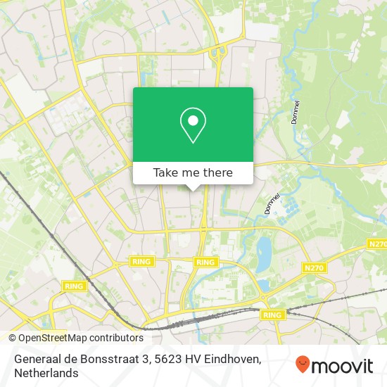 Generaal de Bonsstraat 3, 5623 HV Eindhoven map