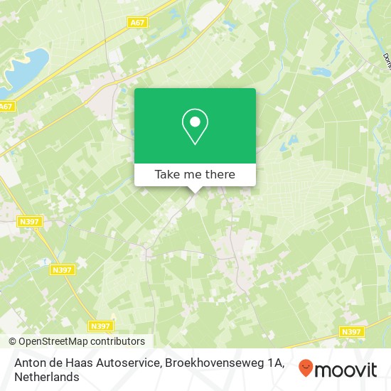 Anton de Haas Autoservice, Broekhovenseweg 1A map