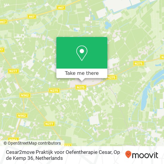 Cesar2move Praktijk voor Oefentherapie Cesar, Op de Kemp 36 map