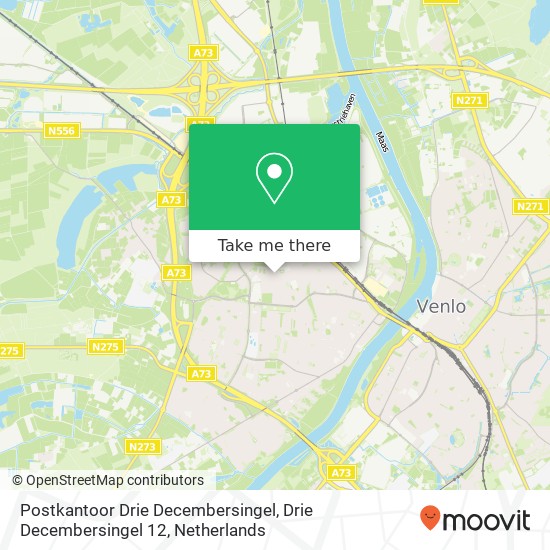 Postkantoor Drie Decembersingel, Drie Decembersingel 12 map