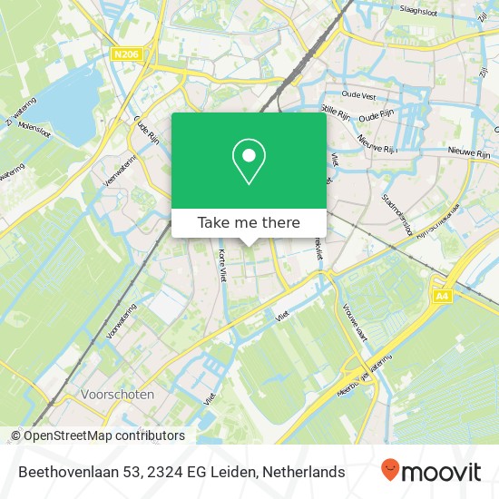 Beethovenlaan 53, 2324 EG Leiden map