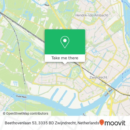 Beethovenlaan 53, 3335 BD Zwijndrecht map