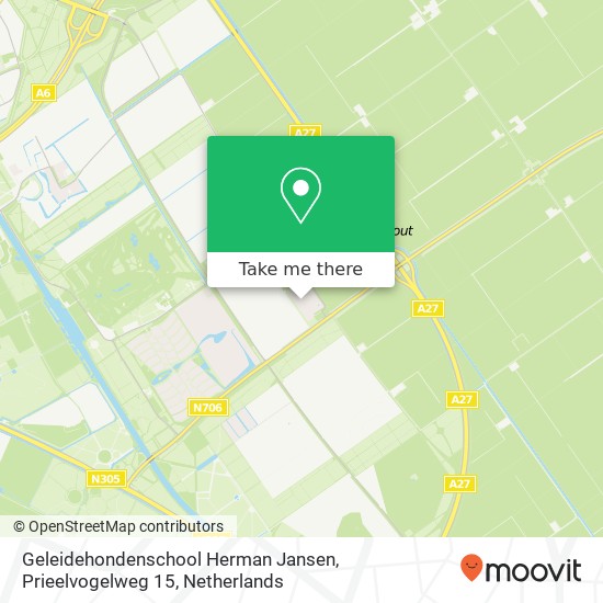 Geleidehondenschool Herman Jansen, Prieelvogelweg 15 map